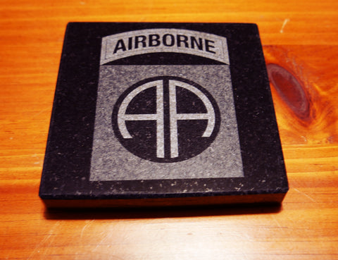 Granite 82nd Airborne Division Coaster
