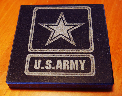 Granite Army logo Coaster